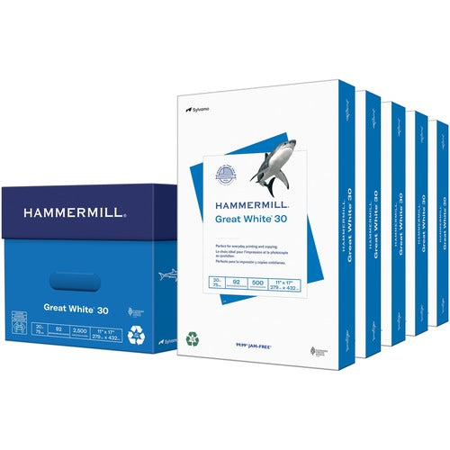Hammermill HAM86750 Great White Recycled Copy Paper - White
