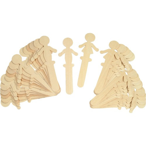 Creativity Street PAC364502 People Shaped Wood Craft Sticks
