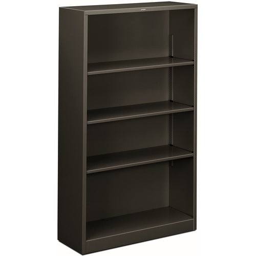 HON HONS60ABCS Brigade Steel Bookcase | 4 Shelves | 34-1/2"W | Charcoal Finish