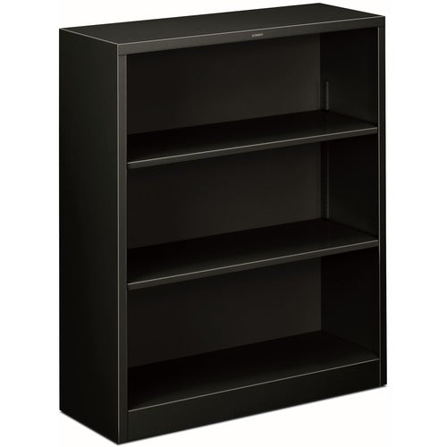 HON HONS42ABCP Brigade Steel Bookcase | 3 Shelves | 34-1/2"W | Black Finish