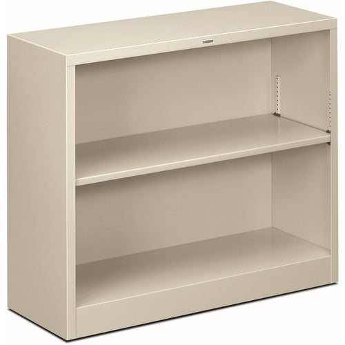 HON HONS30ABCQ Brigade Steel Bookcase | 2 Shelves | 34-1/2"W | Light Gray Finish