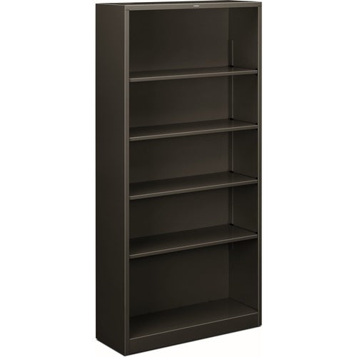 HON HONS72ABCS Brigade Steel Bookcase | 5 Shelves | 34-1/2"W | Charcoal Finish