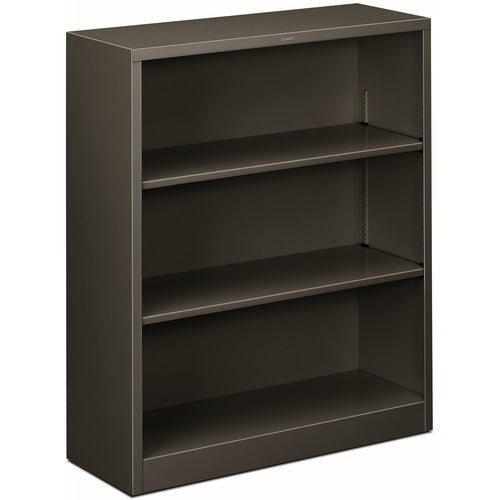 HON HONS42ABCS Brigade Steel Bookcase | 3 Shelves | 34-1/2"W | Charcoal Finish