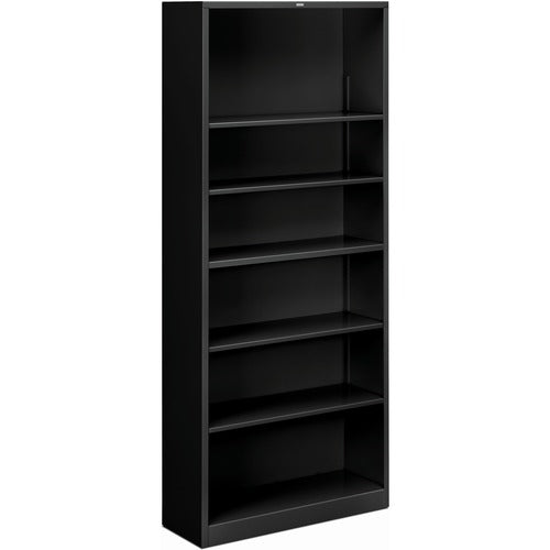 HON HONS82ABCP Brigade Steel Bookcase | 6 Shelves | 34-1/2"W | Black Finish