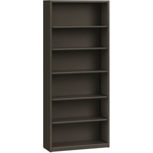 HON HONS82ABCS Brigade Steel Bookcase | 6 Shelves | 34-1/2"W | Charcoal Finish