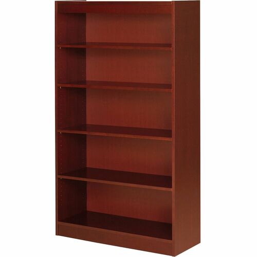Lorell LLR89053 Panel End Hardwood Veneer Bookcase