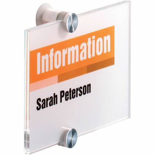DURABLE DBL482119 Crystal Standoff Interior Wall Sign