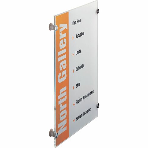 DURABLE DBL482519 Crystal Standoff Interior Wall Sign