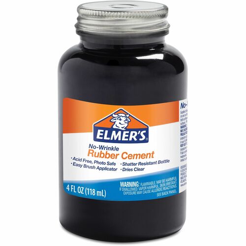 Elmer's EPIE904 ROSS 4 oz Bottle Rubber Cement with Brush