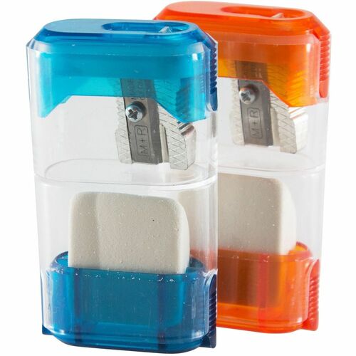 Baumgartens BAU19550 Trap Door with Eraser Pencil Sharpener Single Hole ASSORTED Colors (19550)