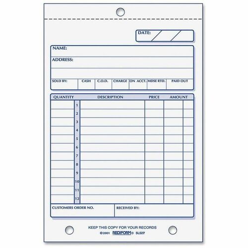 Rediform RED5L528 Carbonless Sales Order Book