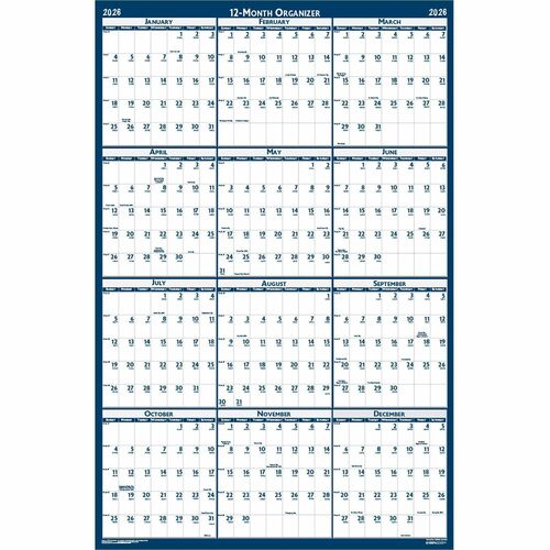 House of Doolittle HOD3962 Dated 66" Laminated Wall Planner