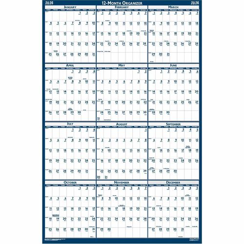 House of Doolittle HOD3960 Write-on Laminated Wall Planner