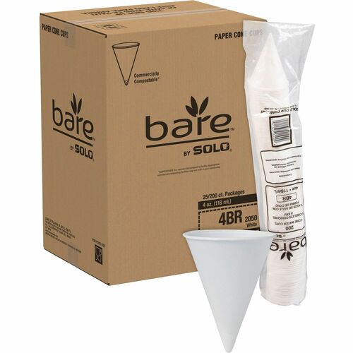 Solo SCC4BR2050CT Eco-Forward 4 oz Treated Paper Cone Water Cups