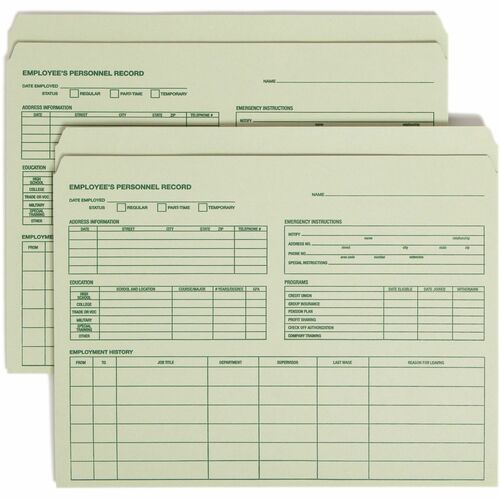 Smead SMD77000 Straight Tab Cut Letter Recycled Top Tab File Folder