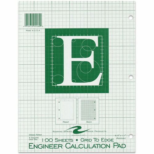 Roaring Spring ROA95582 5x5 Grid Engineering Pad