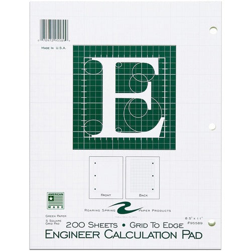 Roaring Spring ROA95589 5x5 Grid Engineering Pad