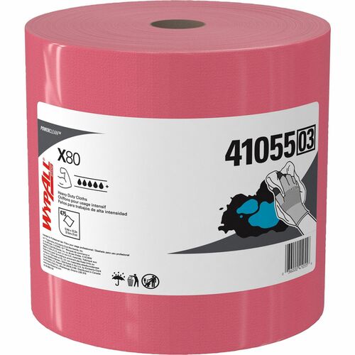 Wypall KCC41055 PowerClean X80 Heavy Duty Cloths Jumbo Roll
