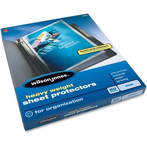 Wilson Jones WLJ21410 Heavyweight Top-Loading Sheet Protectors