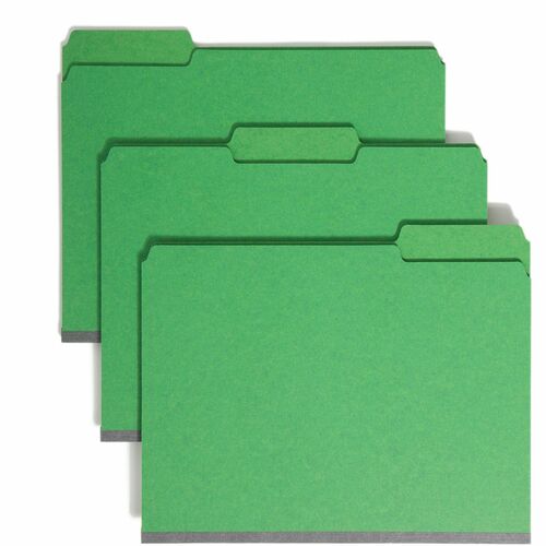 Smead SMD14938 Colored 1/3 Tab Cut Letter Recycled Fastener Folder