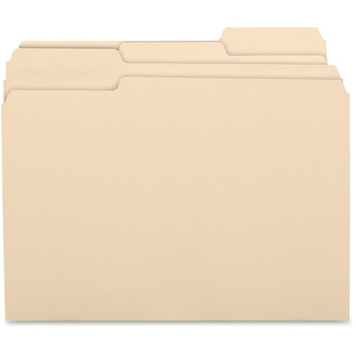 Business Source BSN17525 1/3 Tab Cut Letter Recycled Top Tab File Folder