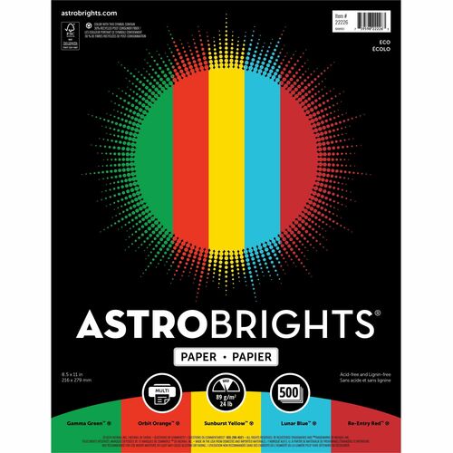 Astrobrights WAU22226 Color Paper - Assorted