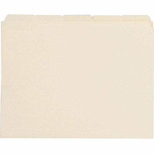 Business Source BSN43567 1/5 Tab Cut Letter Recycled Top Tab File Folder