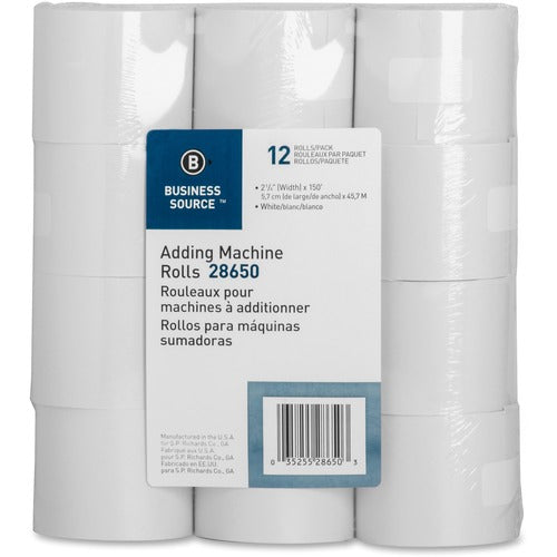 Business Source BSN28650 150' Adding Machine Rolls