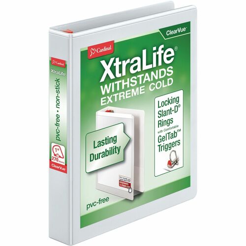 Cardinal® CRD26300CB Xtralife ClearVue Locking Slant-D Binder