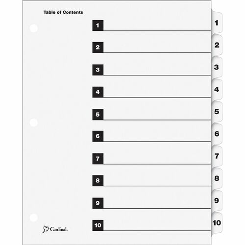 Cardinal® CRD61013CB OneStep Numbered Index System