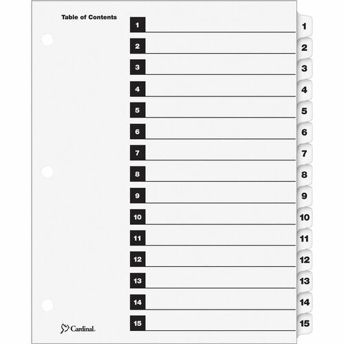 Cardinal® CRD61513CB OneStep Numbered Index System