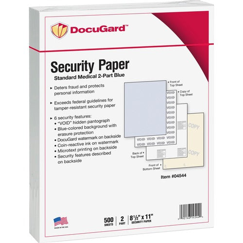 DocuGard PRB04544 Standard 2-part Medical Security Paper
