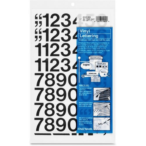 Chartpak CHA01130 Permanent Adhesive Vinyl Numbers