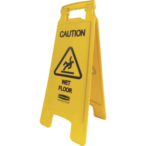 Rubbermaid Commercial RCP611277YW Caution Wet Floor Safety Sign