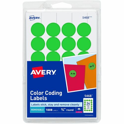 Avery® AVE05468 Avery® Removable Color-Coding Labels