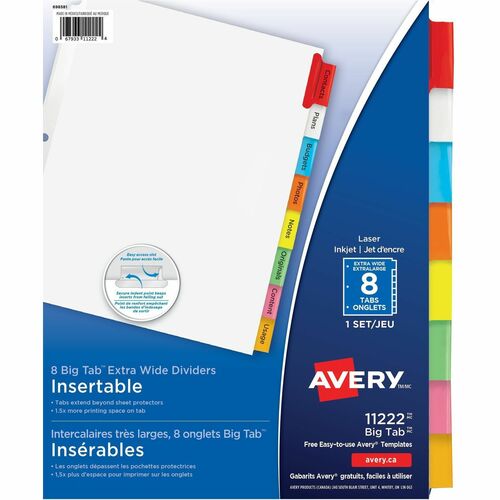 Avery® AVE11222 Avery® Big Tab Insertable Extra-Wide Dividers