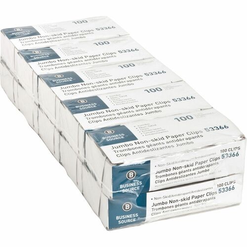 Business Source BSN53366 Jumbo Nonskid Paper Clips