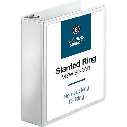 Business Source BSN28443 Basic D-Ring White View Binders