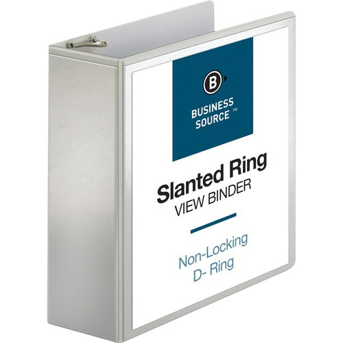 Business Source BSN28444 Basic D-Ring White View Binders