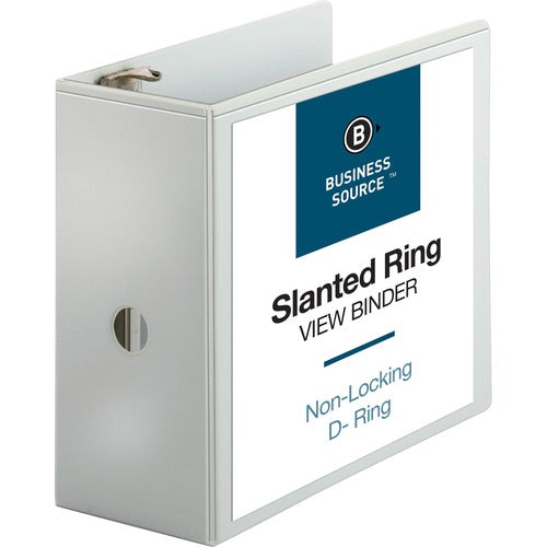 Business Source BSN28445 Basic D-Ring White View Binders