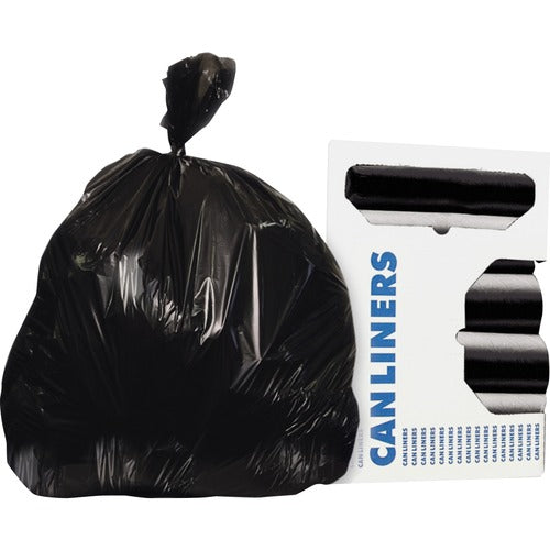 Heritage HERH6644PKR01 Accufit 32-Gallon Round Can Liners - 32 Gal - 33" Width X 44" Length X 1.30 Mil (33 Micron) Thickness - Black - 100/Carton - Can