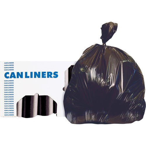 Heritage HERH7450TKR01 Accufit 44-Gallon Round Can Liners - 44 Gal - 37" Width X 50" Length X 0.90 Mil (23 Micron) Thickness - Black - Resin - 100/Carton - Can