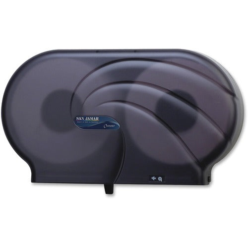 San Jamar SJMR4090TBK Twin 9" JBT Bath Tissue Dispenser