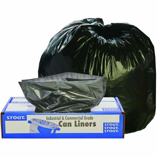 Stout STOT3039B13 Recycled Content Trash Bags - 30 Gal - 30" Width X 39" Length X 1.30 Mil (33 Micron) Thickness - Brown - Plastic, Resin - 100/Carton - Home, Office, Industrial
