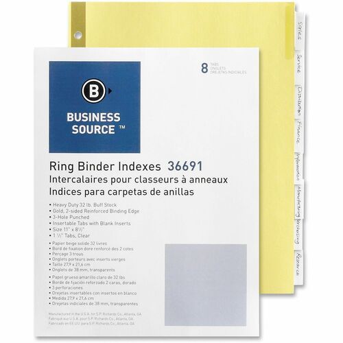 Business Source BSN36691 Insertable Tab Indexes