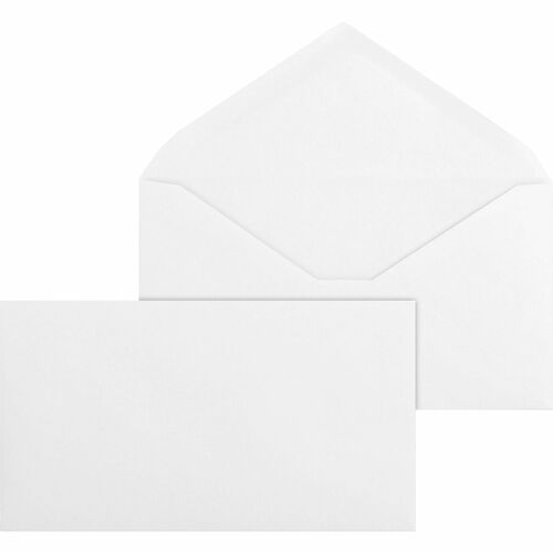 Business Source BSN42252 No. 6-3/4 White Wove V-Flap Business Envelopes
