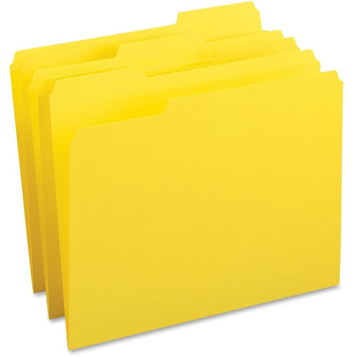 Business Source BSN65778 1/3 Tab Cut Letter Recycled Top Tab File Folder