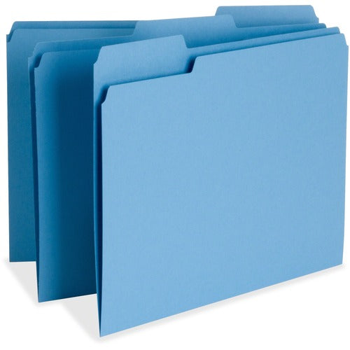 Business Source BSN65779 1/3 Tab Cut Letter Recycled Top Tab File Folder