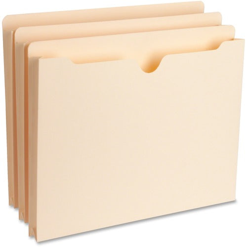 Business Source BSN65797 Straight Tab Cut Letter Recycled File Pocket
