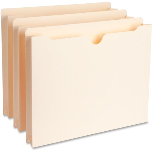 Business Source BSN65798 Straight Tab Cut Letter Recycled File Pocket